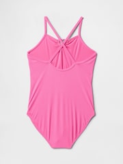 Gap Pink Heart Rib Cross Back Swimsuit (4-13yrs) - Image 2 of 3