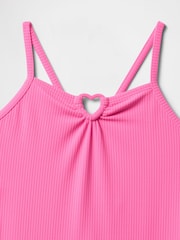 Gap Pink Heart Rib Cross Back Swimsuit (4-13yrs) - Image 3 of 3