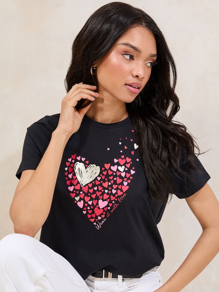 Black Boyfriend Wear it with Love 100% Cotton T-Shirt - Image 1 of 4