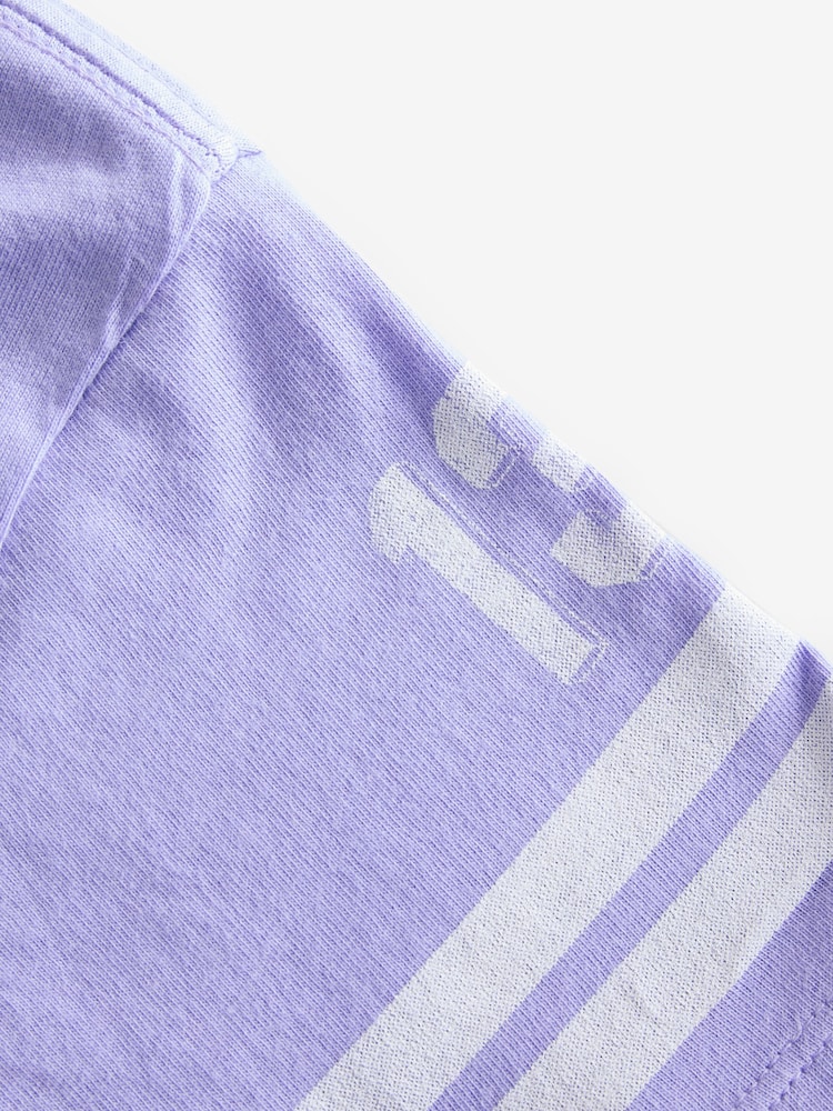 Gap Purple Tunic Varsity Graphic T-Shirt - Image 6 of 7