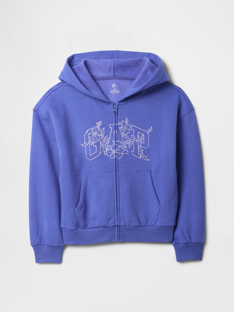 Gap Blue Vintage Soft Logo Zip Hoodie (4-13yrs) - Image 5 of 5