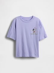 Gap Purple Mickey Mouse Disney Oversized Graphic T-Shirt (4-13yrs) - Image 1 of 2