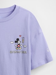 Gap Purple Mickey Mouse Disney Oversized Graphic T-Shirt (4-13yrs) - Image 2 of 2