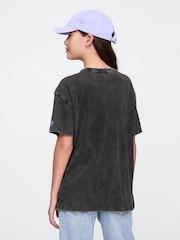 Gap Black Moana Disney Oversized Graphic T-Shirt (4-13yrs) - Image 2 of 6