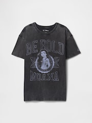 Gap Black Moana Disney Oversized Graphic T-Shirt (4-13yrs) - Image 3 of 6