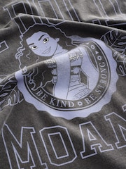 Gap Black Moana Disney Oversized Graphic T-Shirt (4-13yrs) - Image 5 of 6