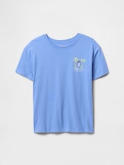 Gap Blue Stitch Disney Oversized Graphic T-Shirt (4-13yrs) - Image 3 of 4