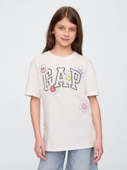 Gap White Graphic Logo T-Shirt (4-13yrs) - Image 1 of 4