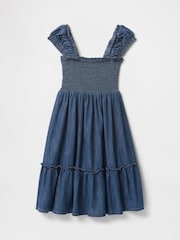 Gap Blue Denim Puff-Sleeve Dress (4-13yrs) - Image 3 of 4