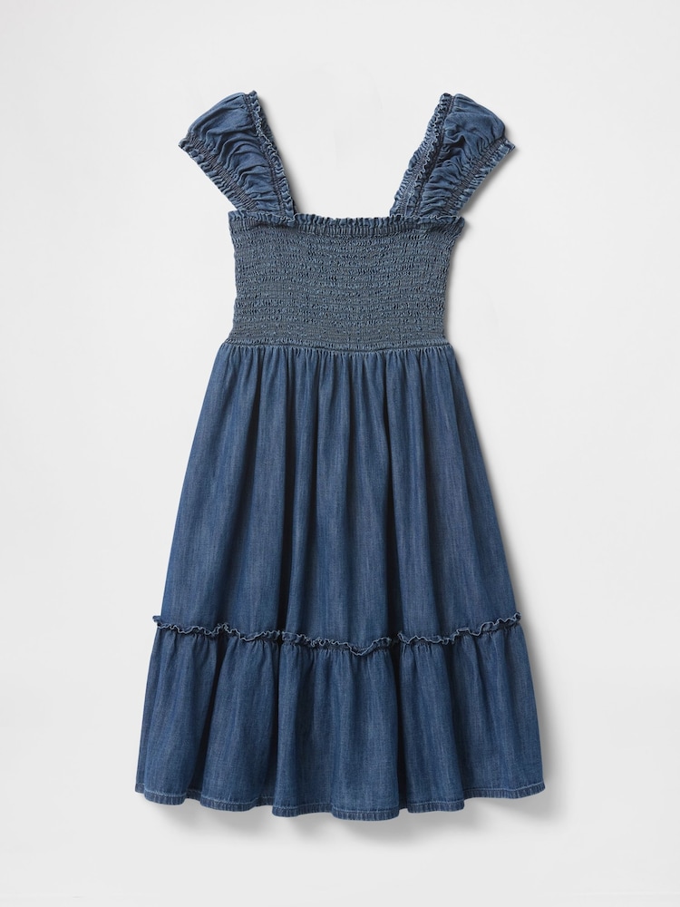 Gap Blue Denim Puff-Sleeve Dress (4-13yrs) - Image 3 of 4