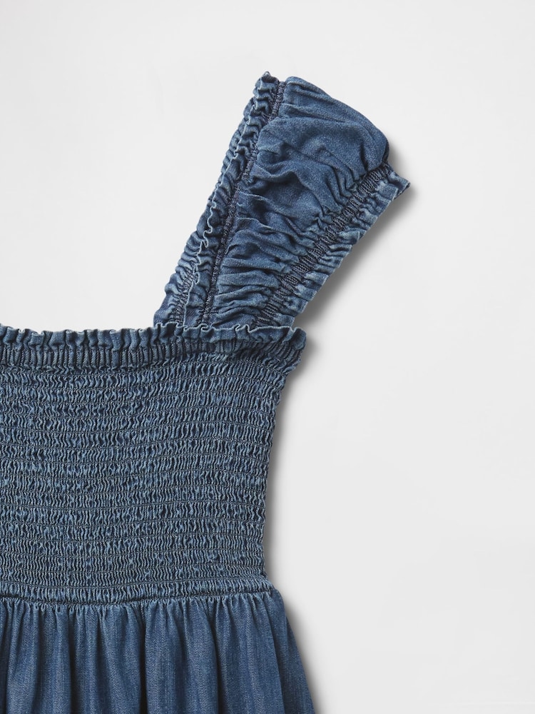 Gap Blue Denim Puff-Sleeve Dress (4-13yrs) - Image 4 of 4