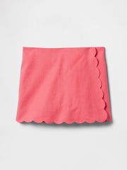 Gap Coral Linen-Cotton Scalloped Wrap Skort (4-13yrs) - Image 3 of 4
