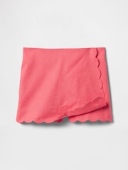 Gap Coral Linen-Cotton Scalloped Wrap Skort (4-13yrs) - Image 4 of 4