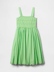Gap Green Cotton Embroidered Midi Dress (4-13yrs) - Image 3 of 5