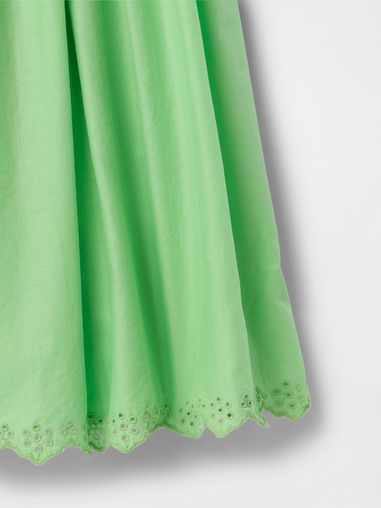 Gap Green Cotton Embroidered Midi Dress (4-13yrs) - Image 5 of 5