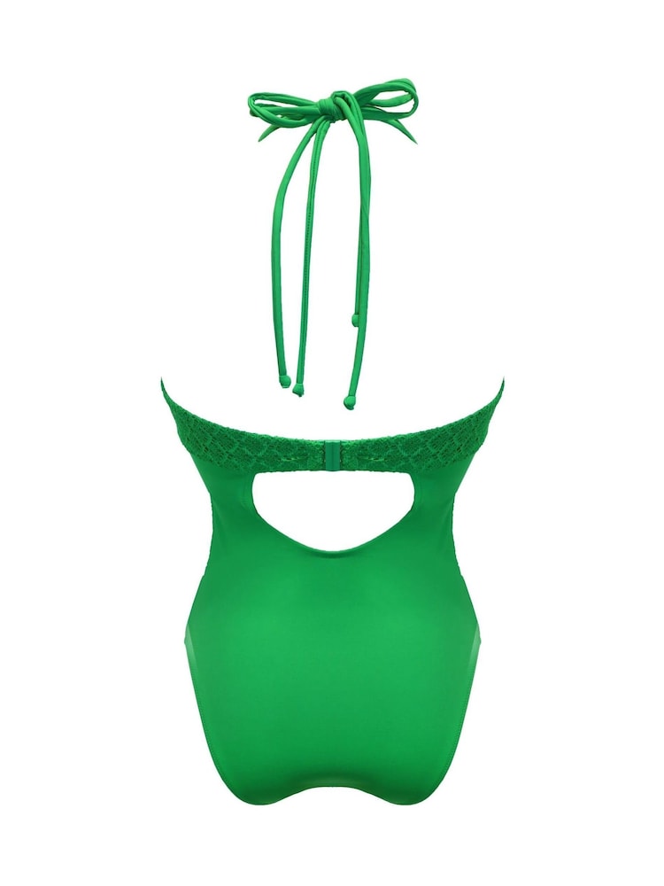 Pour Moi Light Green Castaway Adjustable Halter Underwired Swimsuit - Image 4 of 4