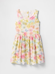 Gap White Floral Linen-Cotton Summer Dress (4-13yrs) - Image 3 of 4