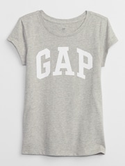 Grijs - Gap - T-shirt met logoprint, korte mouwen en ronde hals (4-13 jr) - Image 1 of 1