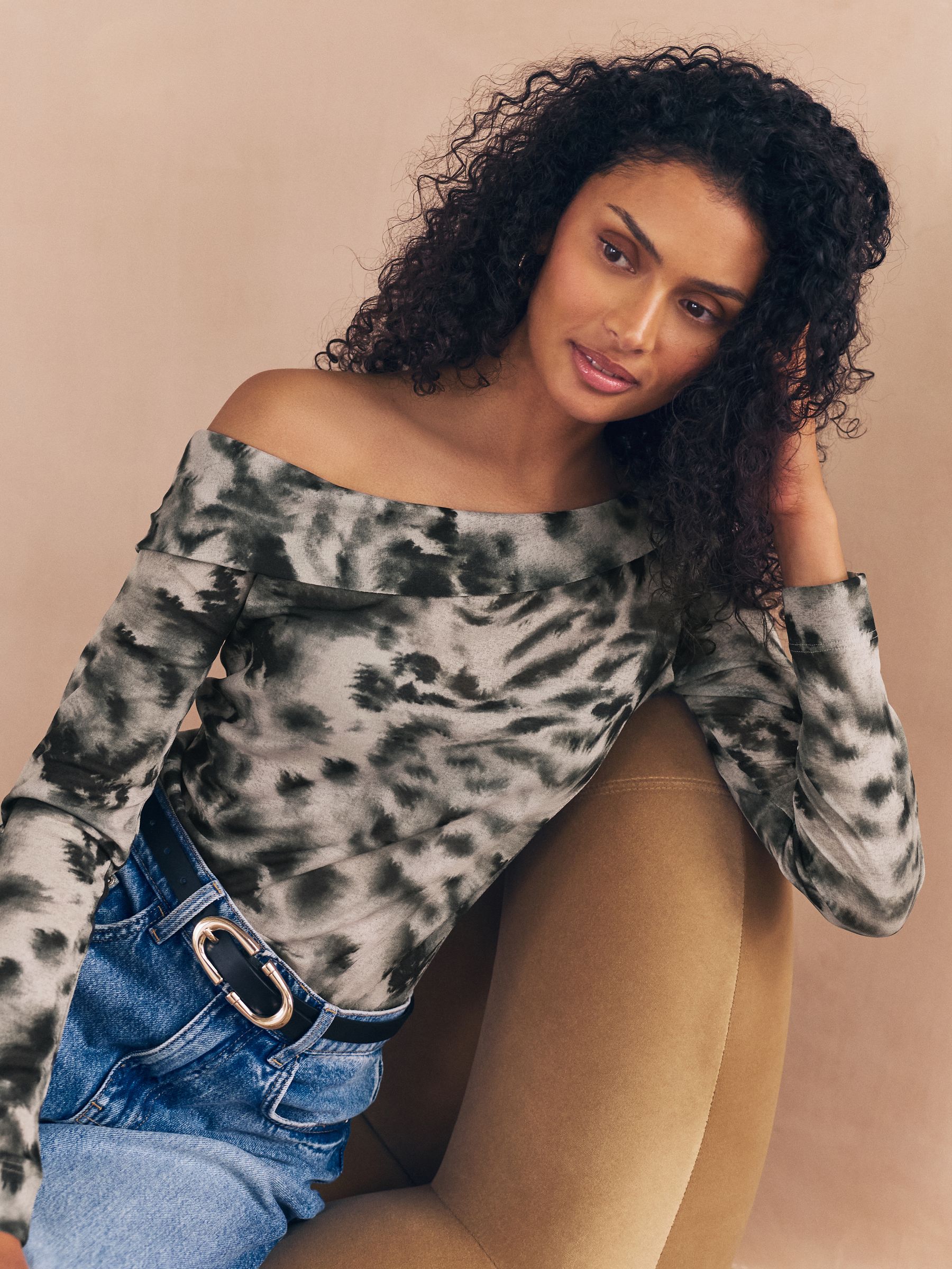トップス xcxcbm Buy Animal Print Long Sleeve Asymmetric Top from the Next UK
