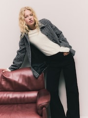 Ecru Fluffy Long Sleeve Crew Neck Jumper - Image 3 of 7