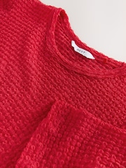 Red Texture Half Sleeve T-Shirt - Image 3 of 3