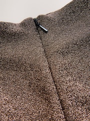 Rose Gold Drape High Neck Sleeveless Jacquard Top - Image 9 of 9