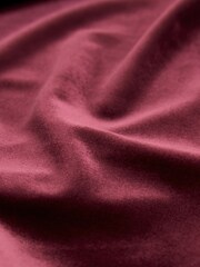 Brusnično rdeča - Velvet Volume Sleeve V-Neck Blouse - Slika 2 iz 4