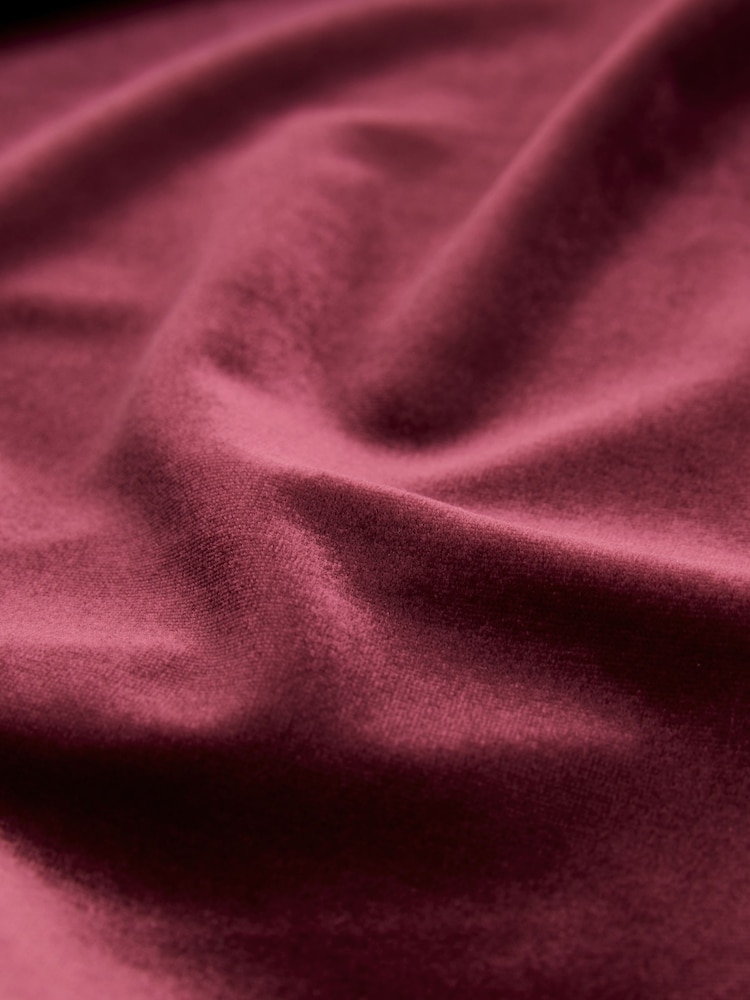 Brusnično rdeča - Velvet Volume Sleeve V-Neck Blouse - Slika 2 iz 4
