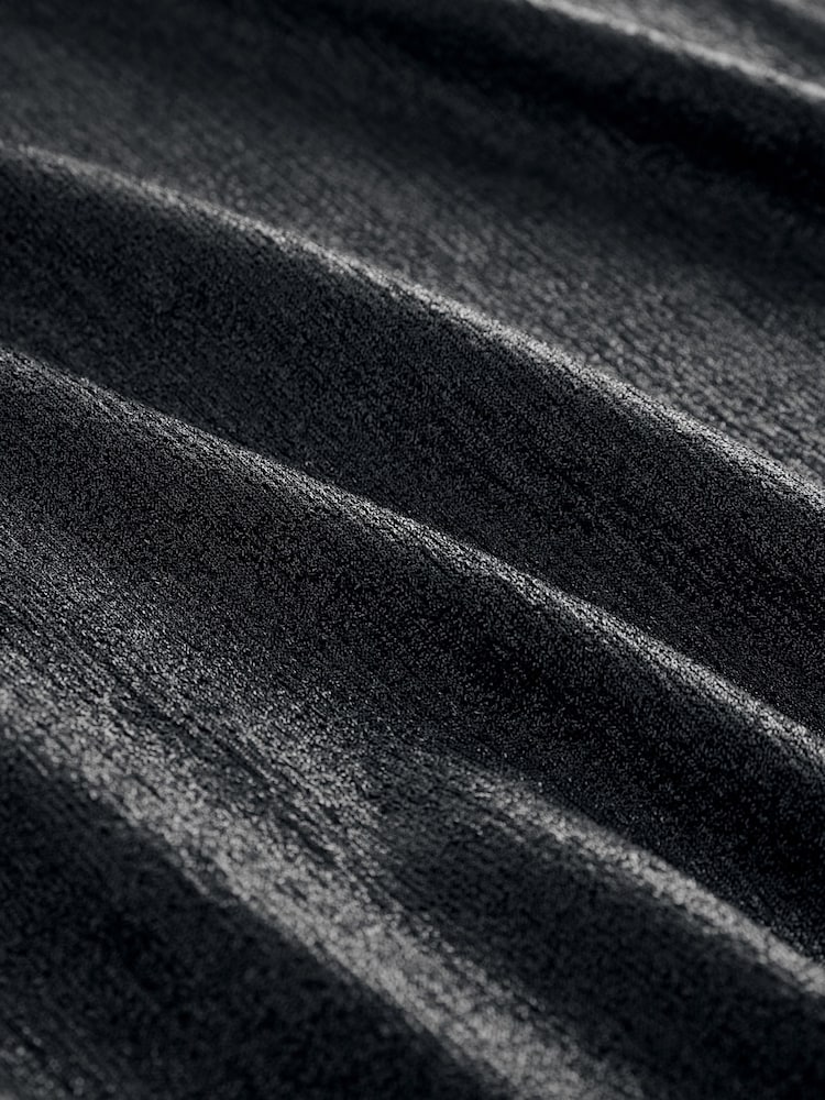Black Metallic Lame Short Sleeve Boxy T-Shirt - Image 3 of 3