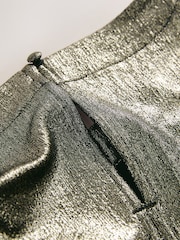 Gold Metallic Lame Short Sleeve Boxy T-Shirt - Image 3 of 3