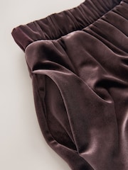Mocha Brown Velvet Wide Leg Trousers - Image 7 of 8