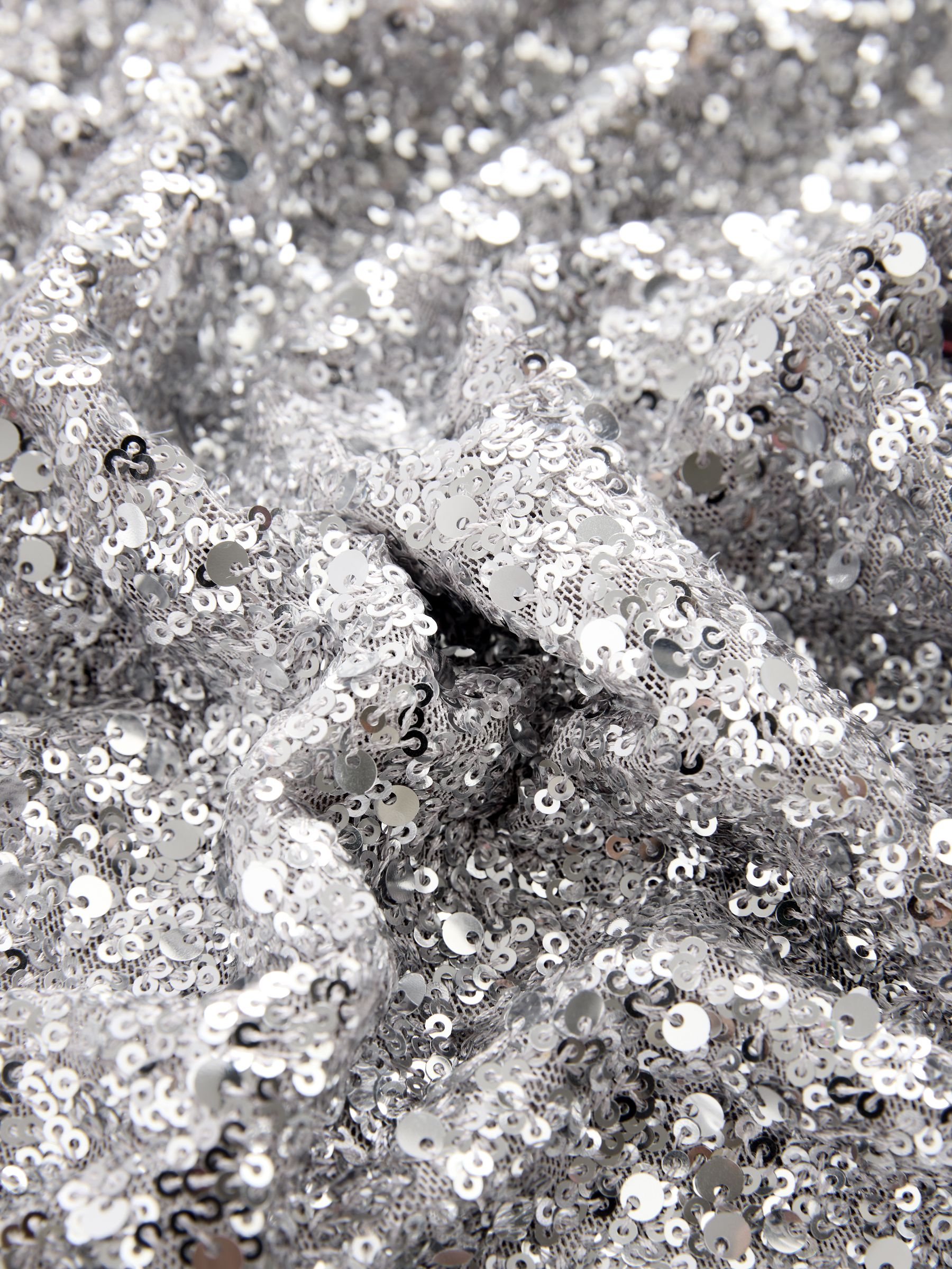 Buy Silver Short Sleeve Slash Neck Sequin T-Shirt from Next USA