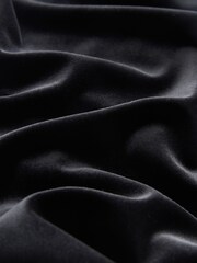 Black Velvet Wide Leg Trousers - Image 2 of 3