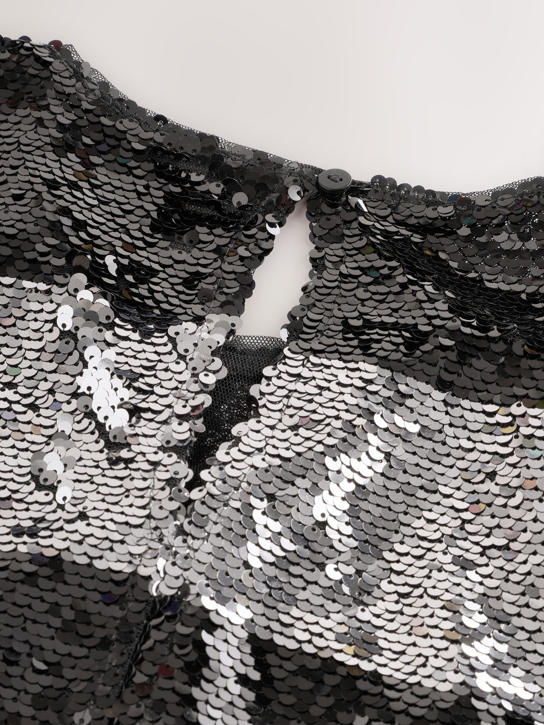 小物 nya Buy Silver/Black Stripe Sequin Boxy Crew Neck T-Shirt from Next USA