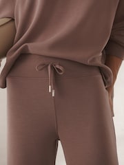 Mocha Brown Active Modal Supersoft Wide Leg Trousers - Image 5 of 10