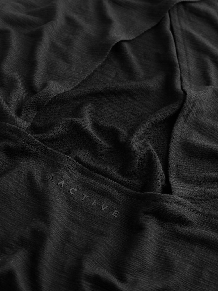 Black Active Lightweight Open Back Tank Vest - Image 2 of 3 Black Active Lightweight Open Back Tank Vest - Image 2 of 3