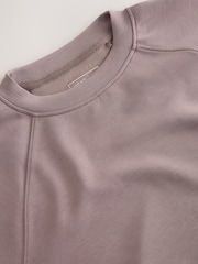 Mink Brown Active Modal Quarter Zip Sweatshirt - Image 4 of 4