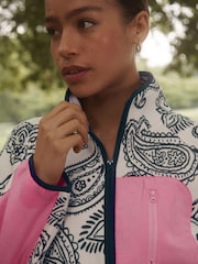 Paisley Print Zip Through Sports Fleece - Image 5 of 8