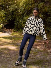 Navy Fleece Lined Sports Leggings - Image 2 of 9