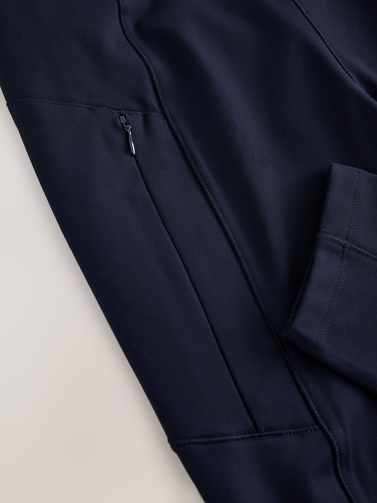 Navy Fleece Lined Sports Leggings - Image 9 of 9