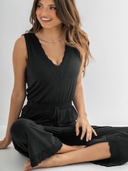 Pour Moi Sofa Loves Lace Hidden Support Cropped Wide Leg Jumpsuit - Imagen 2 de 3