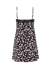 Pour Moi Black Sofa Loves Lace Hidden Support Soft Jersey Split Chemise - Image 4 of 4