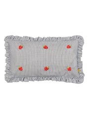 Furn Strawberries Les Fruites Embroidered Ruffle Cushion - Image 3 of 6