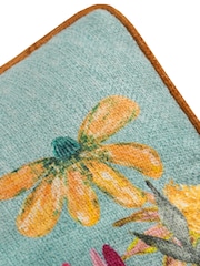 Wylder Nature Sky Blue Country Wilds Blossom Meadow Printed Cushion - Image 4 of 4