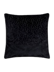 HÖEM Black Malans Piped Velvet Cushion - Image 3 of 6