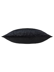 HÖEM Black Malans Piped Velvet Cushion - Image 5 of 6