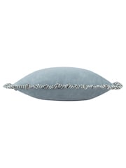 Wylder Blue Solene Ruffle Matte Velvet Cushion - Image 2 of 4