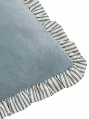 Wylder Blue Solene Ruffle Matte Velvet Cushion - Image 3 of 4
