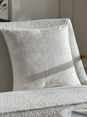 HÖEM Milk Malans Piped Velvet Cushion - Image 1 of 6