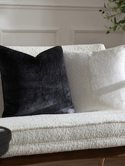 HÖEM Milk Malans Piped Velvet Cushion - Image 2 of 6